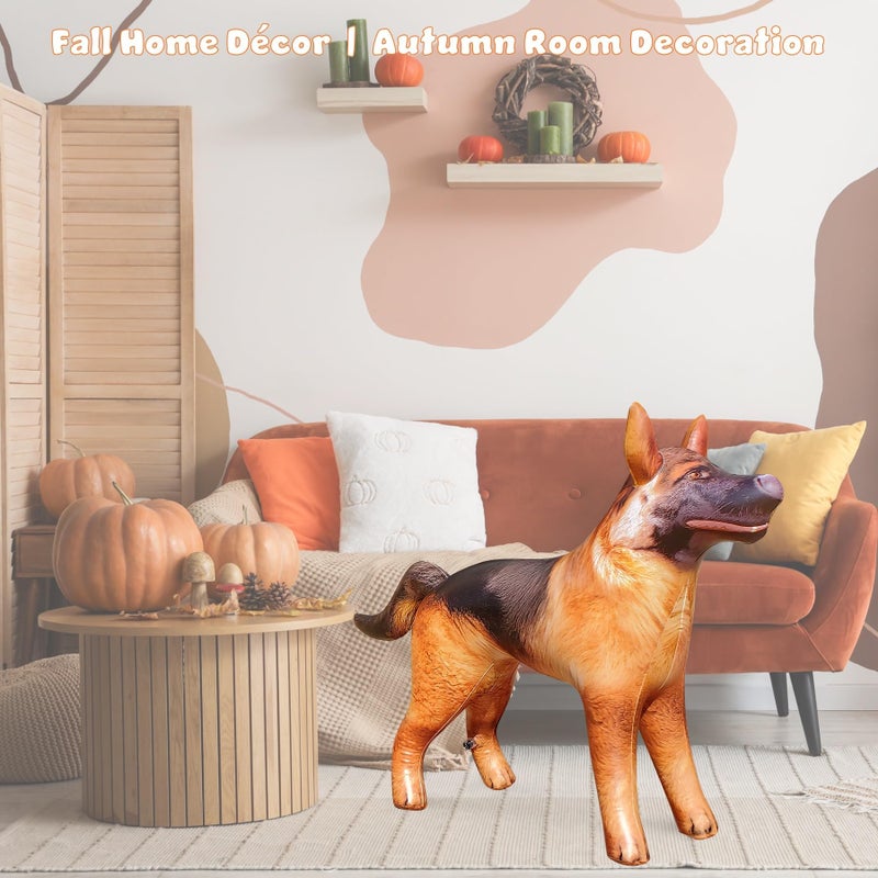 Jet Creations German Shepherd Dog Inflatable, 43" L x 30" H â€“ Christmas Yard Decorations, Room & Classroom Decor, Birthday Party Prop, Police Dog/K9 Animal Toy & Gift for Kids, Black & Tan, 1 Pc - Image 4